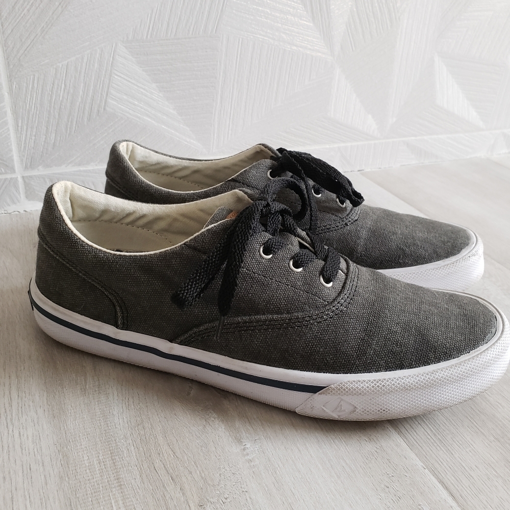 Sperry Striper II CVO Sneaker Grey Salt Washed sz 7